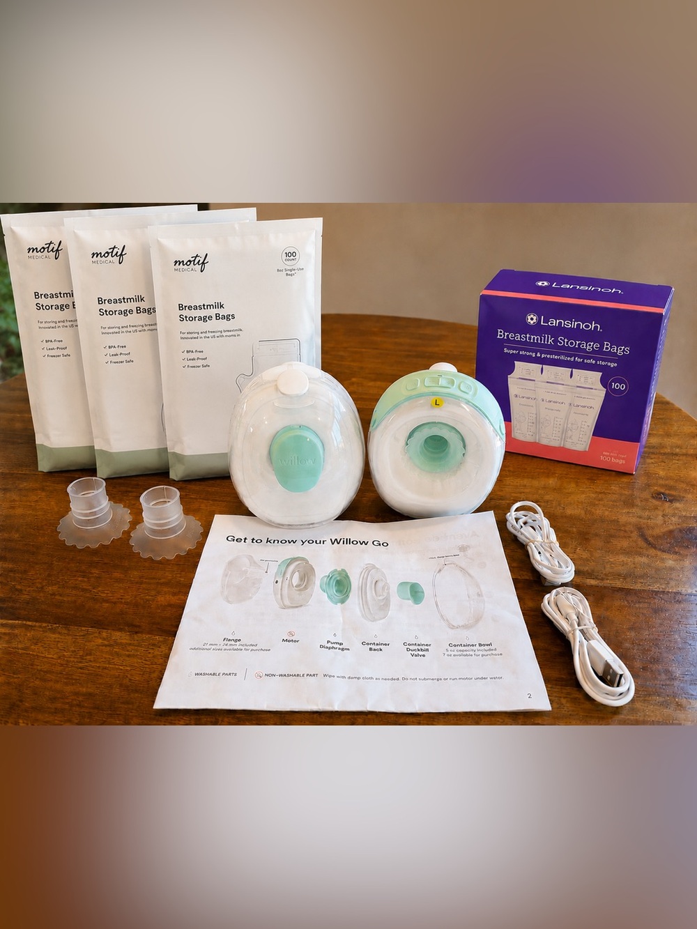 Willow Go Wearable Breast Pump & Breastmilk Storage Bags